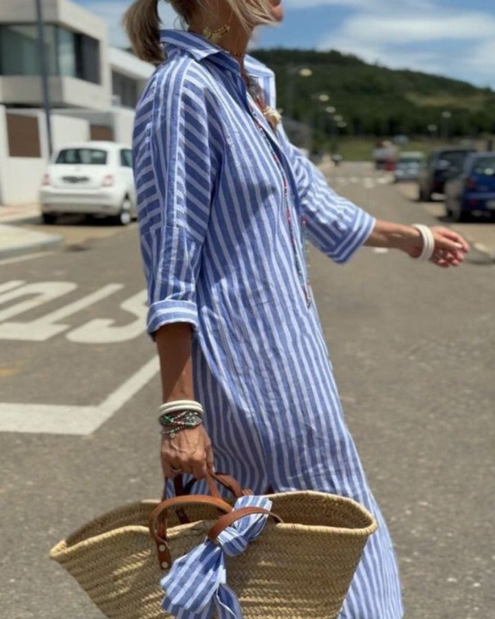 COLEN - CLASSICA CAMICIA-ABITO A RIGHE