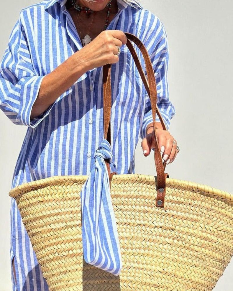 COLEN - CLASSICA CAMICIA-ABITO A RIGHE