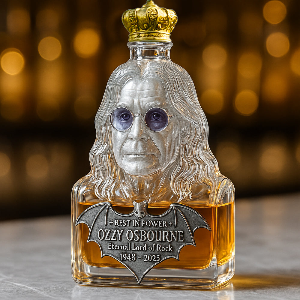 Immortalato nel Vetro Ozzy Osbourne Tribute Whisky Bottle – hand-crafted crystal decanter