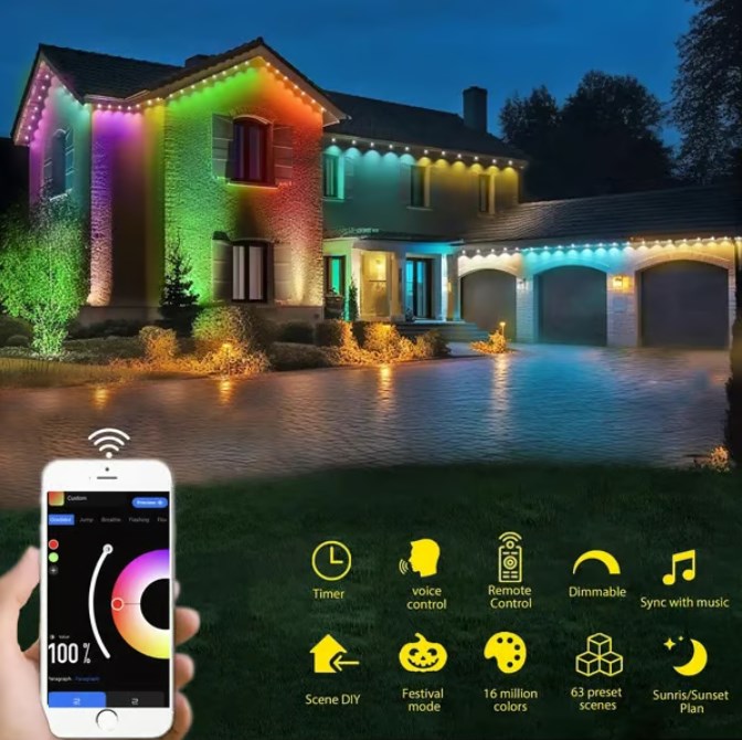 ⏰ Ultimo giorno di saldi! 🌈 Illuminazione LED da esterno intelligente e multicolore