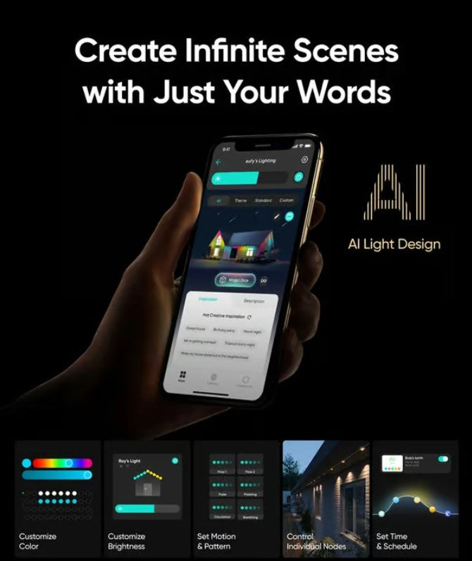 ⏰ Ultimo giorno di saldi! 🌈 Illuminazione LED da esterno intelligente e multicolore